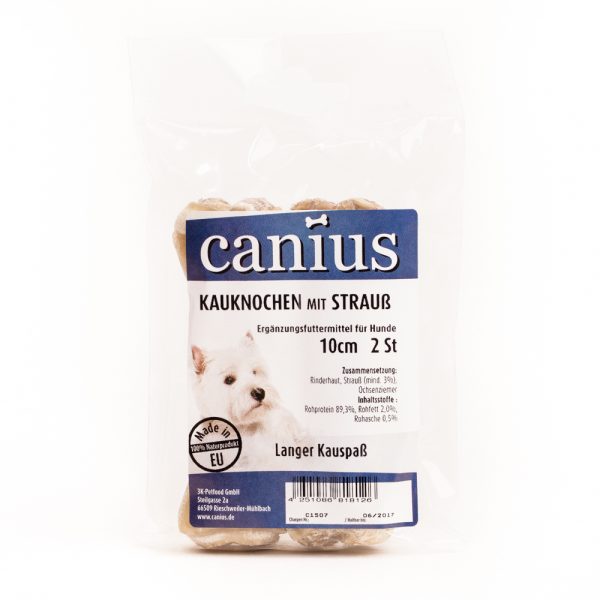 Canius EU Kauknochen gefüllt Strauß 10cm 2er