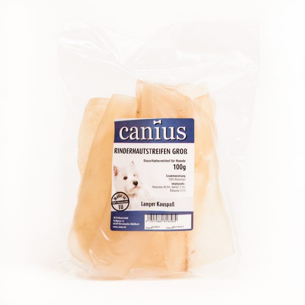 Canius EU Rinderhautstreifen Groß 100g