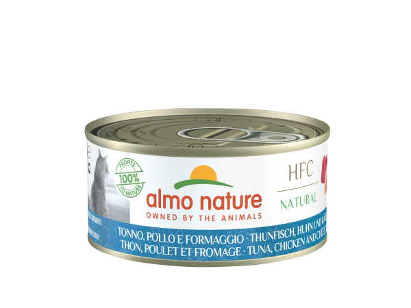 Almo Nature Cat Thunfisch+Huhn+Käse 150gD