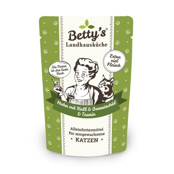 Betty's Katze Huhn & Kalb Borretschöl 100gP