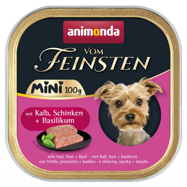 Vom Feinsten Dog Mini Adult Kalb,Schink+Bas.100g